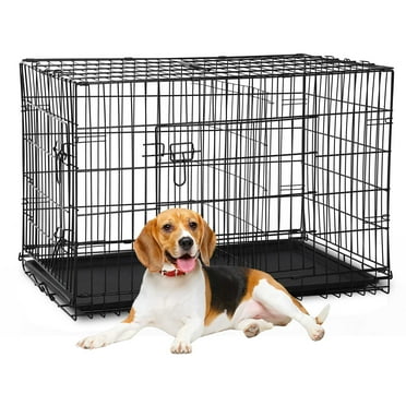 Double Door Large Dog Crate Plastic Bottom Shop Large Dog Crate