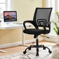 thumbnail image 1 of CL.HPAHKL Ergonomic Desk Chair, Mid-Back Mesh Office Chair with Wheels, Rolling Swivel Computer Task Chair for Home Office, Fixed Armrests, Tilt & Height Adjustable, Black, 1 of 7