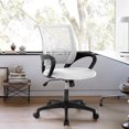 thumbnail image 1 of CL.HPAHKL Ergonomic Task Office Chair, Mesh Computer Chair with Lumbar Support Adjustable Mid Back Swivel Rolling Chair with Armrests, Ideal for Home Office & Study, White, 1 of 7