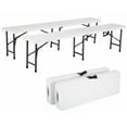 thumbnail image 1 of CL.HPAHKL Foldable Garden Bench Plastic Indoor Outdoor Bench, White, 71 in, 1 of 7