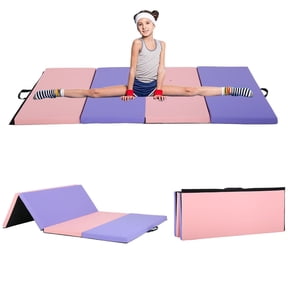 CL.HPAHKL Folding Gymnastics Mat 4'x6'x2", Lightweight Trumbling Mat Gym Mat for Kids Adults Home Exercise Yoga Aerobics Fitness Home Gym Mat Equipment