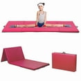 thumbnail image 1 of CL.HPAHKL Folding Gymnastics Mat 4'x8', Extra Thick High Density Tumbling Mat with Carrying Handles, Portable Lightweight Gym Mat Cheer Mat for Kids Adults Home Exercise Yoga Aerobics Fitness, 1 of 8