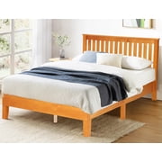 CL.HPAHKL Full Size Bed Frame with Headboard, Solid Wood Foundation Platform Bed Frame, Strong Wood Slat Support Mattress Frame Bed, No Box Spring Needed Mattress Foundation, Easy Assembly, No Noise