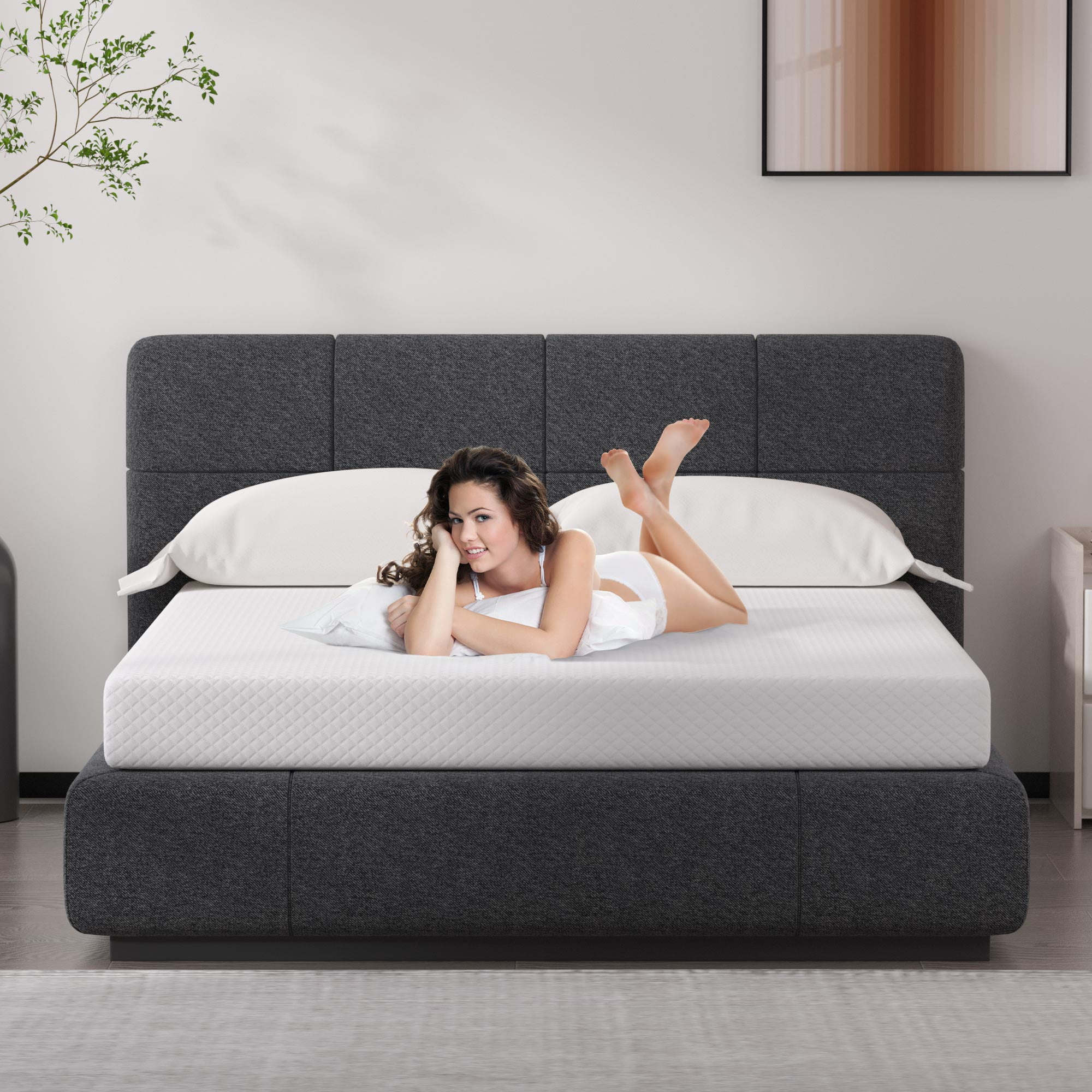 CL.HPAHKL Full Size Mattress, 6 inch Gel Memory Foam Mattress in a Box, Medium Firm, CertiPUR-US