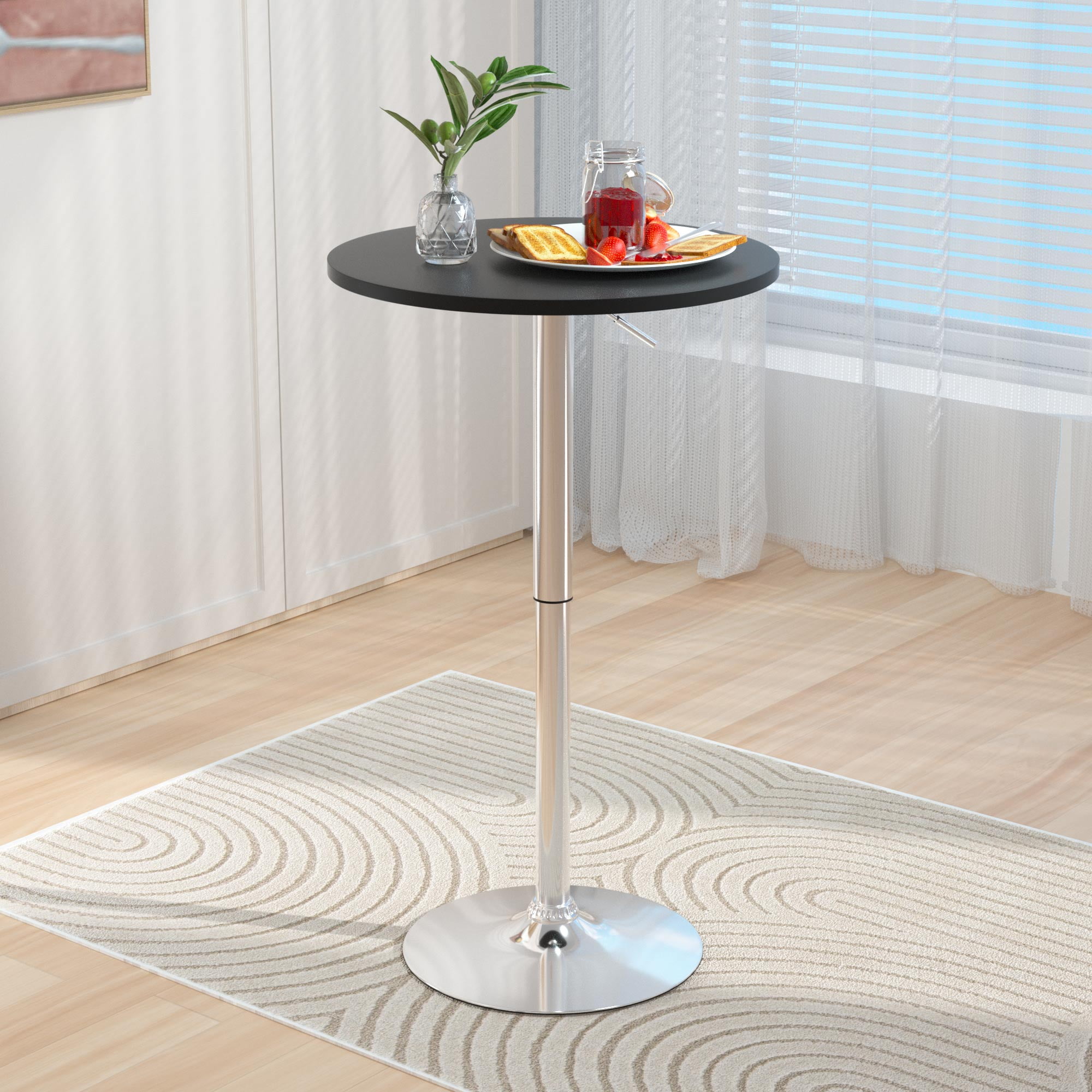 CL.HPAHKL High Top Cocktail Table, Height-Adjustable Round Pub Table ...