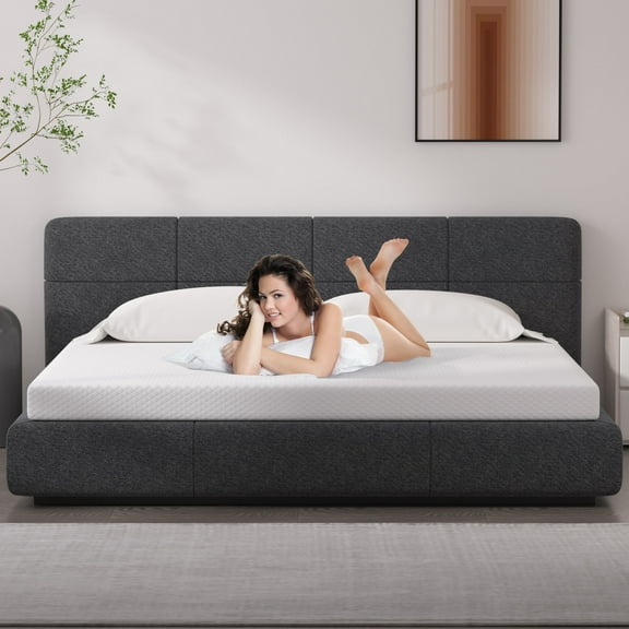 CL.HPAHKL King Size Mattress, 5 inch Gel Memory Foam Mattress in a Box, Medium Firm, CertiPUR-US