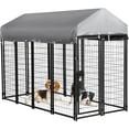 Illustration of Secure And Fashionable Dog Crate With Lower Canopy Height