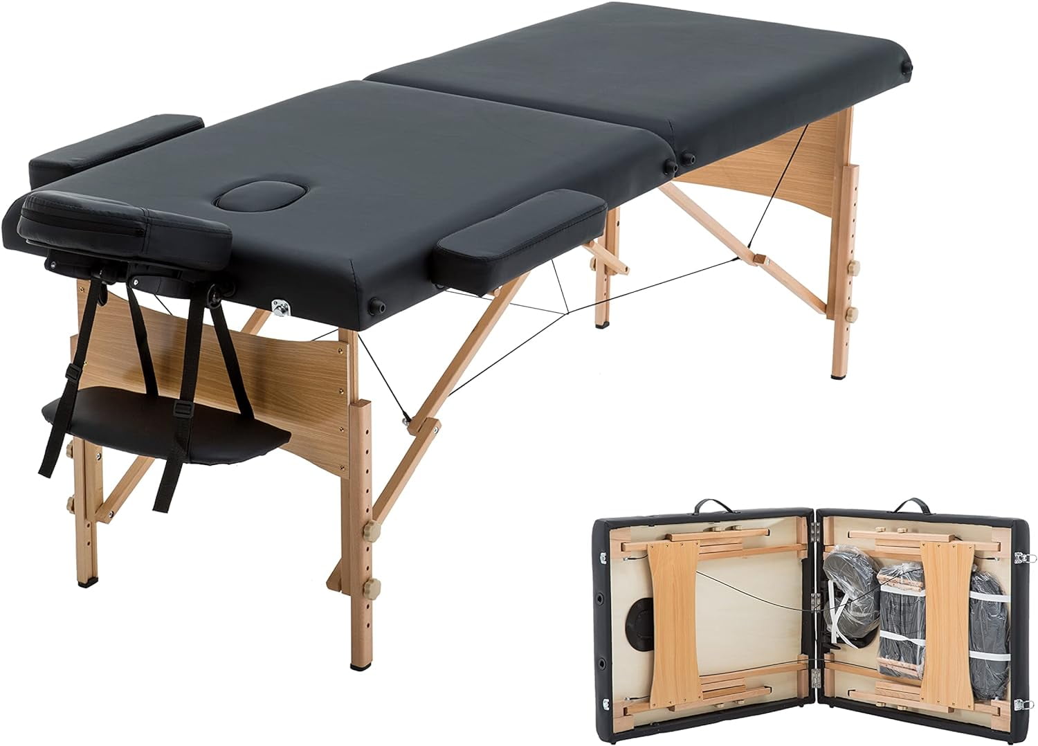 CL.HPAHKL Massage Table Portable Message Bed, 73 inch Long 2 Folding
