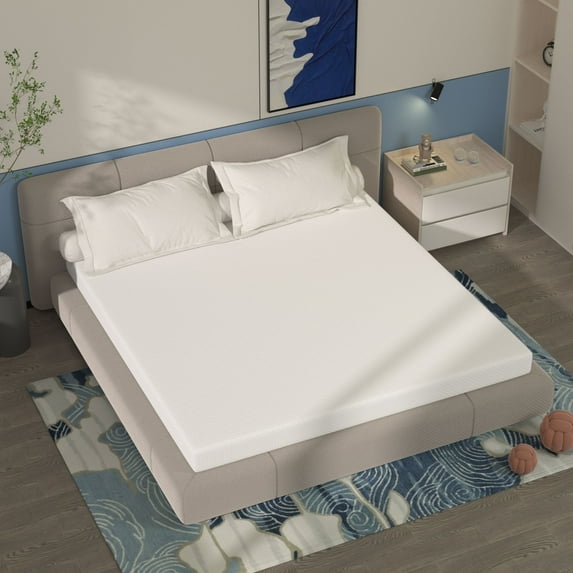 King Size Mattress,6 Inch Cooling Gel Bamboo Charcoal Infused Memory Foam Mattress in a Box King, Breathable Bed Mattress for Cooler Sleep Supportive & Pressure Relief, CertiPUR-US