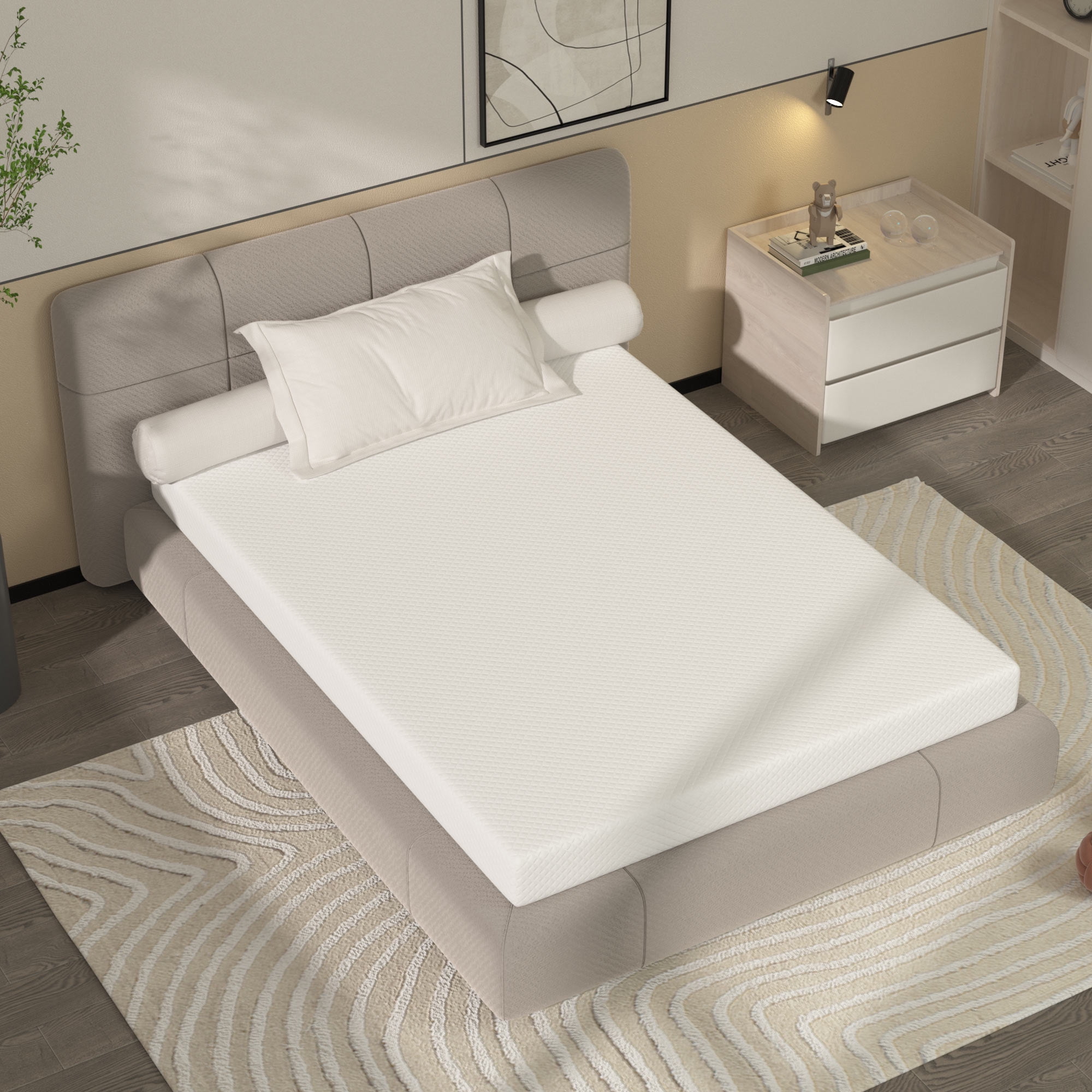 Full Size Mattress, 6 Inch Cooling Gel Bamboo Charcoal Infused Memory Foam Mattress in a Box Full, Breathable Bed Mattress for Cooler Sleep Supportive & Pressure Relief, CertiPUR-US