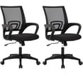 thumbnail image 1 of CL.HPAHKL Mesh Computer Desk Chair, Ergonomic Office Chair with Lumbar Support & Armrests Mid Back Swivel Rolling Task Chair for Home Office Study Gaming （Black, 2 Pack）, 1 of 7