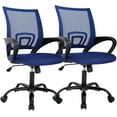 thumbnail image 1 of CL.HPAHKL Mesh Office Chair with Wheels, Adjustable Ergonomic Computer Desk Chair with Lumbar Support & Armrest, Comfortable Swivel Rolling Chair for Home Office Work Study, 2 Pack, Blue, 1 of 7