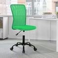 thumbnail image 1 of CL.HPAHKL Mesh Office Desk Chair Armless Computer Chair, Adjustable Rolling Task Work Swivel Chairs with Wheels, Ergonomic PC Chair for Small Spaces Home Bedroom Study, Green, 1 of 5