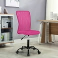 thumbnail image 1 of CL.HPAHKL Mesh Office Desk Chair Armless Computer Chair, Adjustable Rolling Task Work Swivel Chairs with Wheels, Ergonomic PC Chair for Small Spaces Home Bedroom Study, Pink, 1 of 7