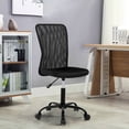 thumbnail image 1 of CL.HPAHKL Mesh Office Desk Chair Armless Computer Chair, Adjustable Rolling Task Work Swivel Chairs with Wheels, Ergonomic PC Chair for Small Spaces Home Bedroom Study, Black, 1 of 7