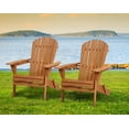thumbnail image 1 of CL.HPAHKL Outdoor Wooden Folding Adirondack Chair Set of 2 with Pre-Assembled BackRest, Folding Adirondack Chairs for Outside Weather Resistant Adirondack Chair for Patio, Lawn, Garden, Natural, 1 of 7