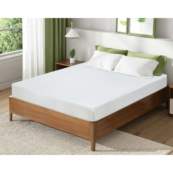 CL.HPAHKL Queen Mattress, 12 Inch Cooling Green Tea Memory Mattress in a Box Queen, Medium Firm Mattress Queen Size, Bed in a Box, CertiPUR-US