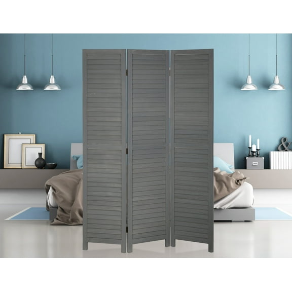 CL.HPAHKL Room Divider, 3 Panel Folding Privacy Screen Temporary Wall, Freestanding Wall Divider Portable Room Partitions and Dividers for Home Bedroom Living Room, Gray