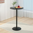 thumbnail image 1 of CL.HPAHKL Round Cocktail Table, 40 In Height Tall Bistro Table with Solid Top and Sturdy Metal Base Small Drink Table with Non-Slip Base for Narrow Space Modern High Top Tables for Parties (1, Black), 1 of 10