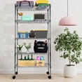 thumbnail image 1 of CL.HPAHKL Storage Shelves Adjustable 5 Tier NSF Metal Shelving Unit, Wire Rack Shelving 1250lbs Capacity Storage Racks and Shelving with Wheels for Kitchen Pantry Basement, Chrome, 1 of 5