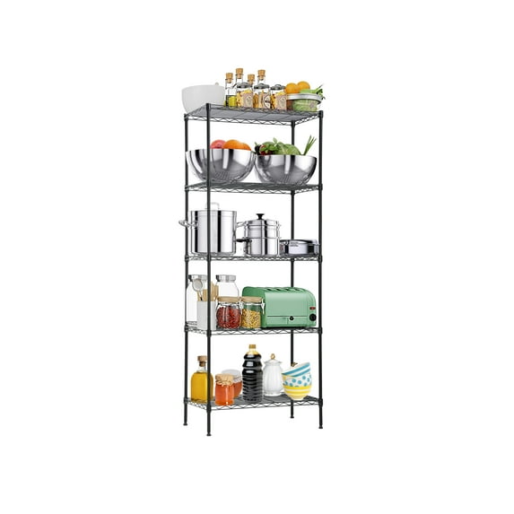 CL.HPAHKL Storage Shelves for Storage, Adjustable 5 Tier Metal Shelving Unit, Wire Shelving Unit 750lbs Capacity Storage Racks and Shelving Storage Shelf for Kitchen Garage Pantry, 24"L x 14"W x60"H