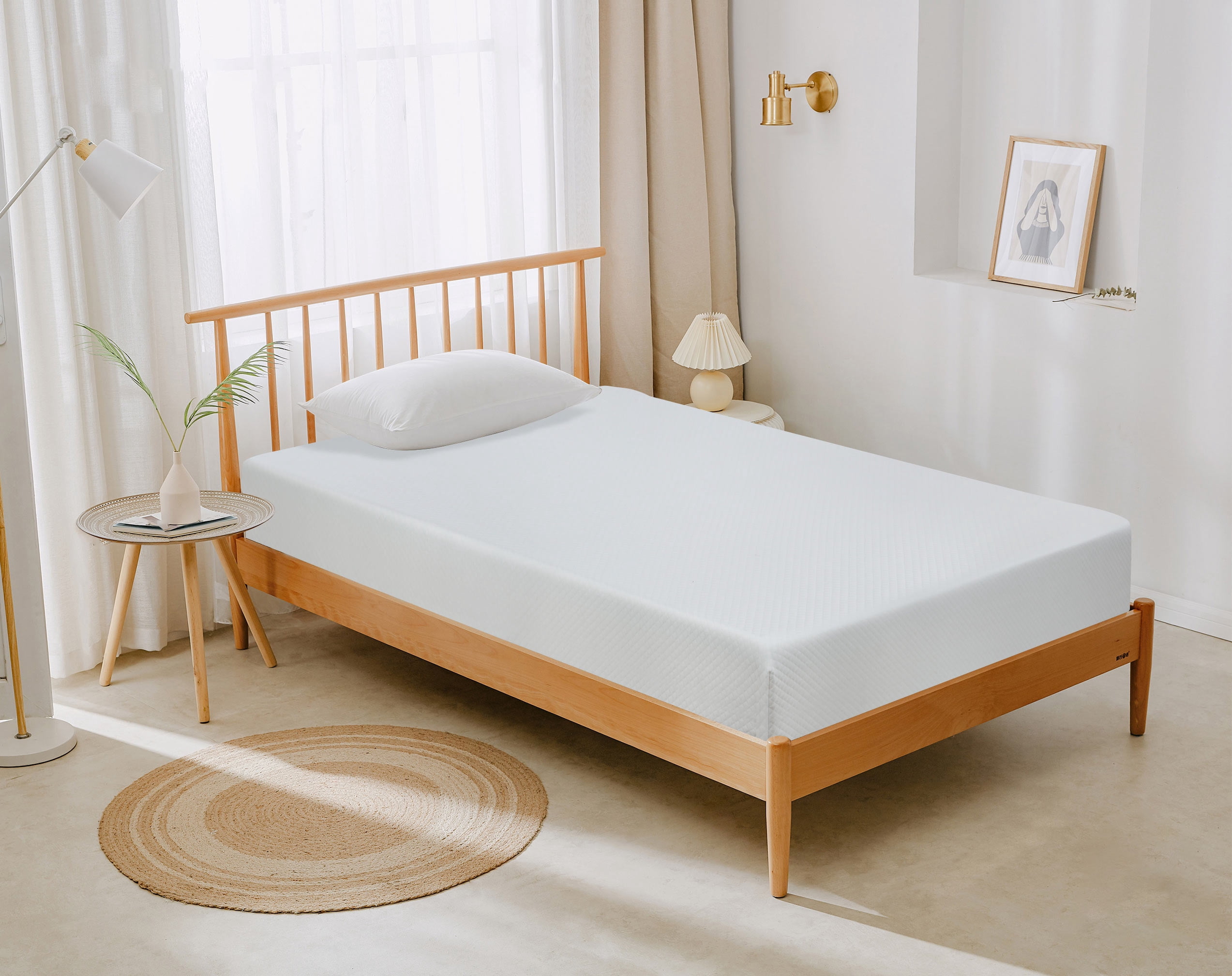 CL.HPAHKL Twin Mattress for Kids, 10 inch Cooling Gel Bamboo Charcoal Infused Memory Foam Mattress in a Box Twin, Breathable Bed Mattress for Cooler Sleep Supportive & Pressure Relief, CertiPUR-US