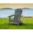 thumbnail image 1 of CL.HPAHKL Weatherproof Foldable Adirondack Chairs, Outdoor Best Fire Pit Chairs 350Lbs Wooden Lawn Chairs for Garden, Backyard, Porch, Pool, Deck, Firepit, Grey, 1 of 7