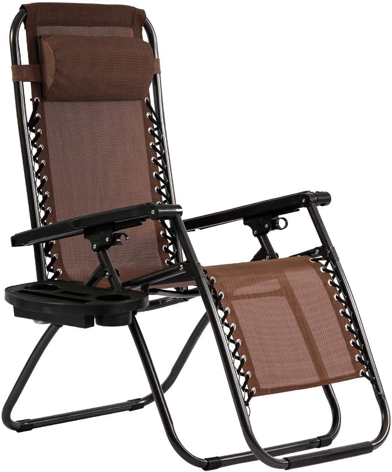 CL.HPAHKL Zero Gravity Chairs Folding Chaise Lounge Chair Outdoor Patio ...