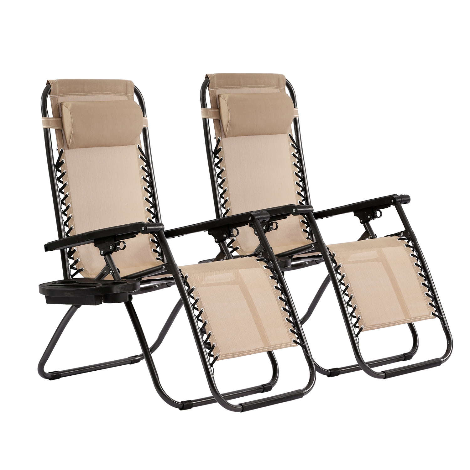 CL.HPAHKL Zero Gravity Lawn Lounge Chairs Set of 2, Adjustable Patio