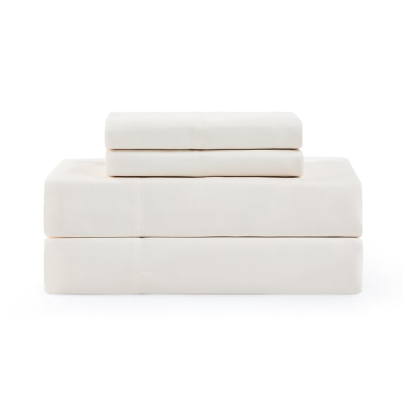 Coastal Living 4-Piece White Soft Brushed Microfiber Luxury Cooling Sheet Set, Queen