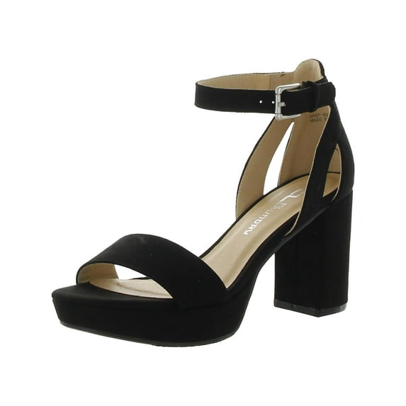 CL by Laundry Womens Faux Suede Open Toe Block Heel
