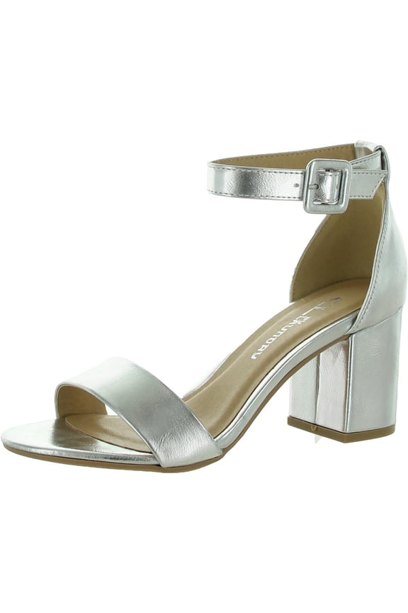 Womens Jody Metallic Block Heel  Dress Sandals Shoes