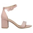 thumbnail image 1 of CL by Laundry Womens Jolly Rhinestone Block Heel Ankle Strap  Dress Sandals, 1 of 5