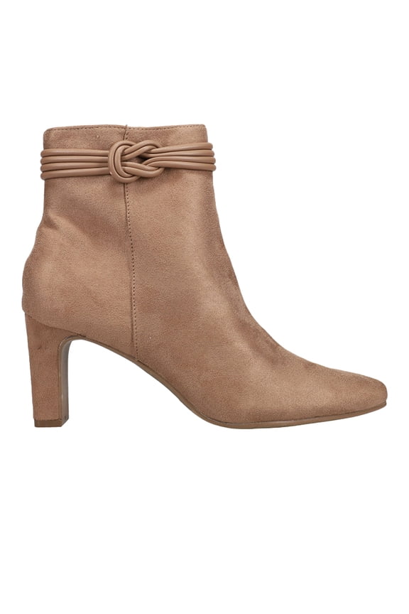 Womens Never Ending Round Toe Zippered Ankle Boots