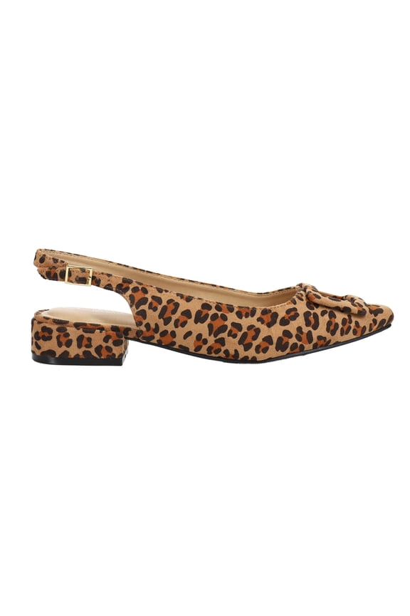 Womens Sweetie Leopard Slingback Flats Casual Shoes