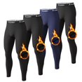 thumbnail image 1 of CL convallaria 4 Pcs Thermal Pants for Men Fleece Lined Thermal Bottom Athletic Base Layer Cold Weather Gear, 1 of 7