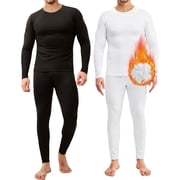 CL convallaria Men's Thermal Underwear Long Johns - 2 Pack Soft and Warm Long Underwear Base layer for Cold Weather