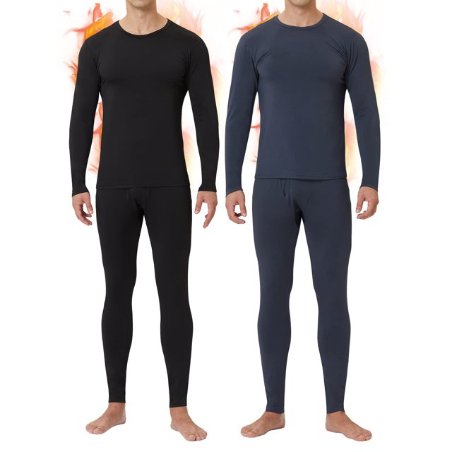 CL convallaria Men's Thermal Underwear Long Johns 2 Pack Soft and