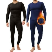 CL CONVALLARIA Men's Thermal Underwear Long Johns - 2 Pack Soft and Warm Long Underwear Base layer for Cold Weather