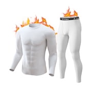 CL convallaria Thermal Underwear for Men, Ultra Soft Long Johns Fleece Lined Base Layer Cold Weather Top and Bottom Set
