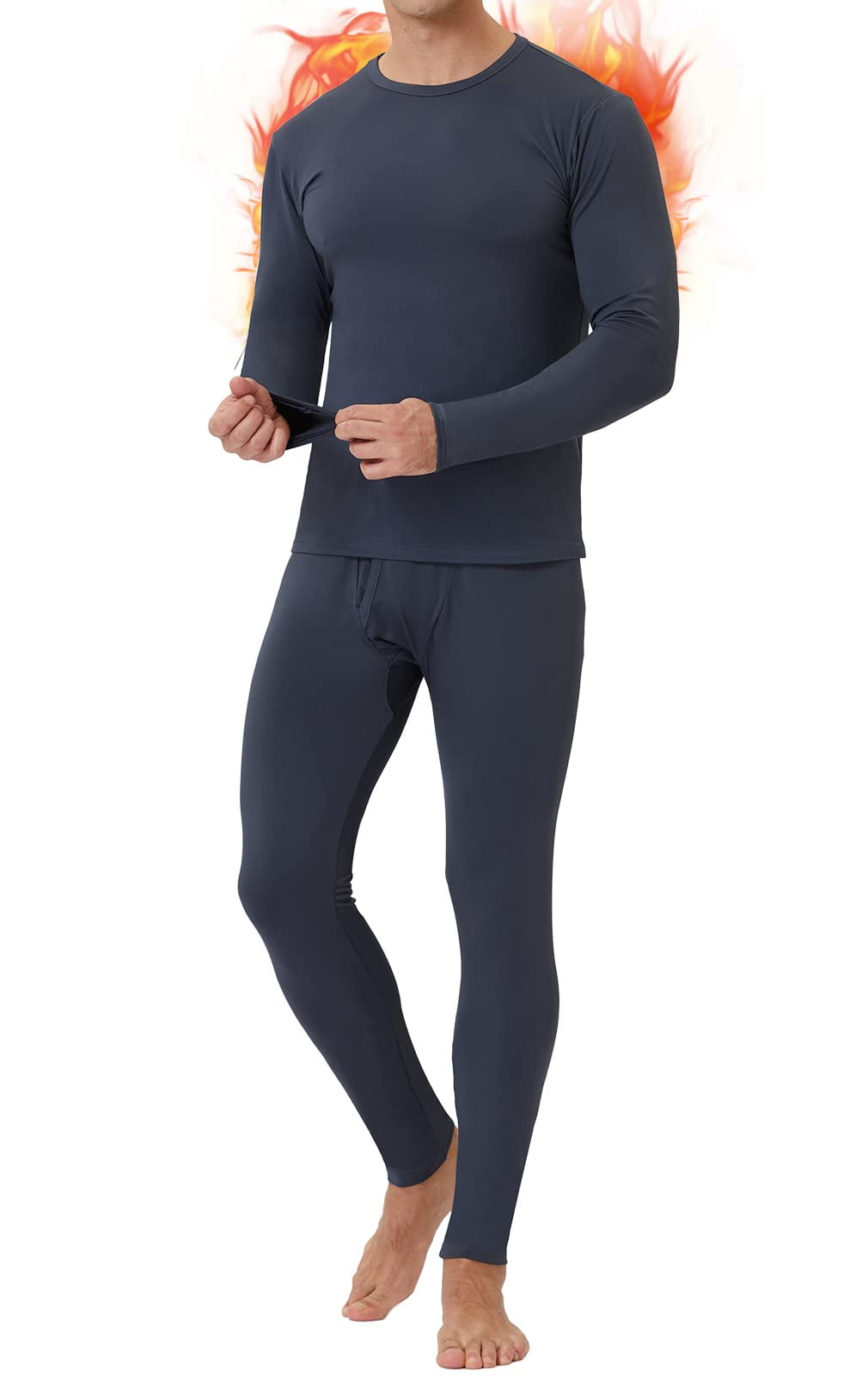 CL convallaria Thermal Underwear for Men, Ultra Soft Long Johns Fleece