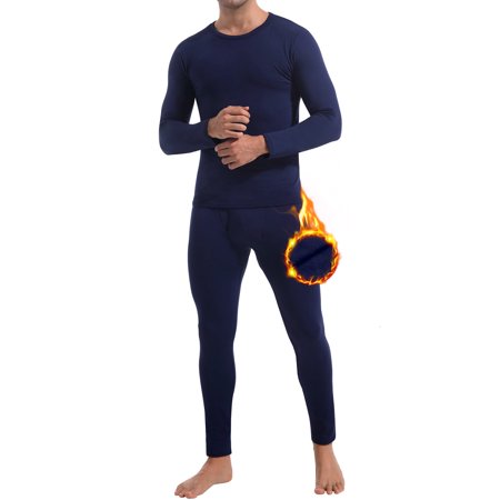 CL convallaria Thermal Underwear for Men, Ultra Soft Long Johns Fleece Lined Base Layer Cold Weather Top and Bottom Set
