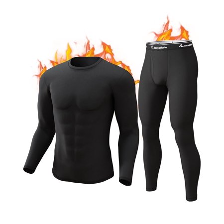 CL convallaria Thermal Underwear for Men, Ultra Soft Long Johns Fleece Lined Base Layer Cold Weather Top and Bottom Set