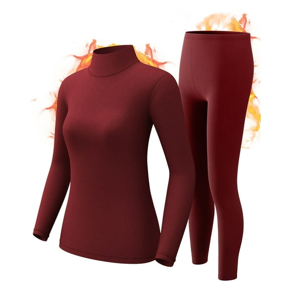 CL convallaria 1 Pack Women Thermal Underwear Long Johns, Soft and Warm Long Underwear Base Layer Pajama for Cold Weather