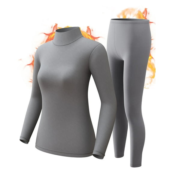 CL convallaria 1 Pack Women Thermal Underwear Long Johns, Soft and Warm Long Underwear Base Layer Pajama for Cold Weather