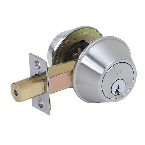 CL100056 Satin Stainless Steel Standard-Duty Commercial Double-Cylinder Deadbolt