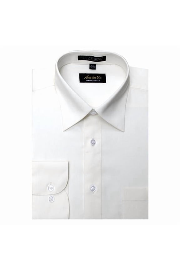 CL1004-19x36/37 Men's Wrinkle Free Off White Dress Shirt