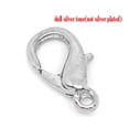 thumbnail image 1 of CL104 - 100 pcs. Silver Tone Lobster Clasps - 12mm X 7mm - Made of Alloy - Claw Clasps - Hole Size: 1.5mm, 1 of 3