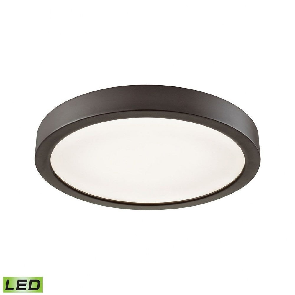 Scandinavian Inspired Oil Rubbed Bronze LED Flush Mount