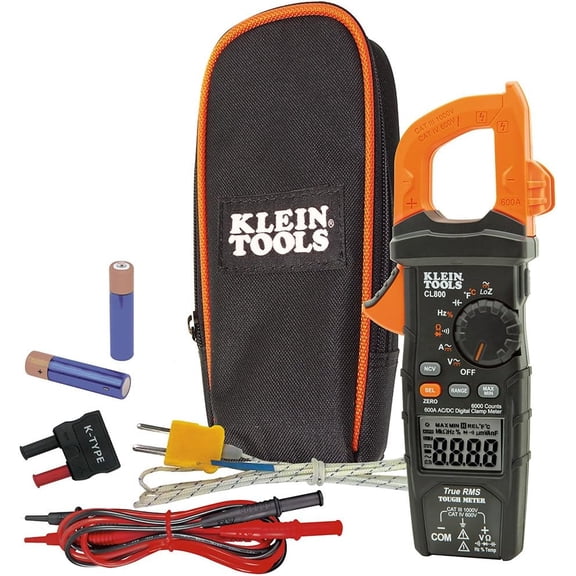 CL800 Digital Clamp Meter, Auto Ranging TRMS, AC/DC Volt/Current, LO, Continuity, Frequency, Capacitance, NCVT, Temp, More 1000V